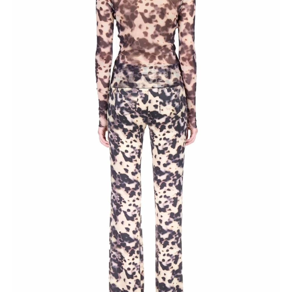 PRISCAVera Elegant Cream and Black Straight Leg Pants